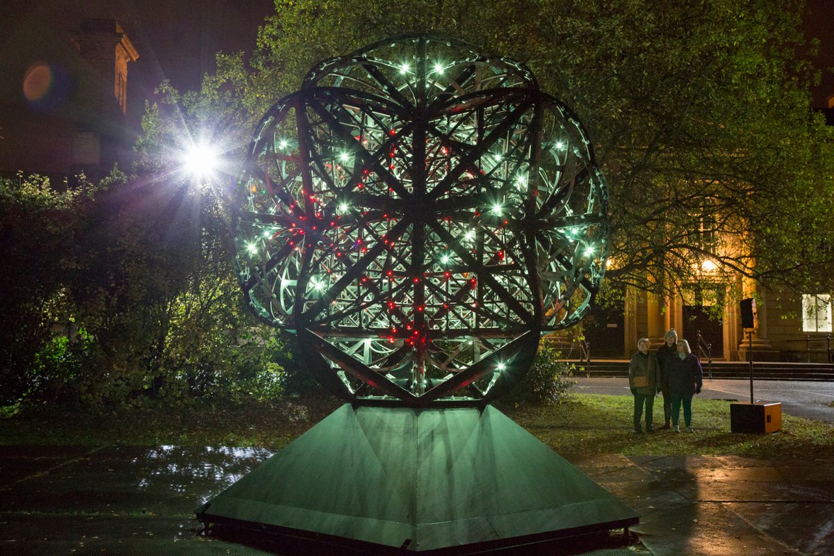 Installed at Crown Court Gardens, Lumiere Festival, Durham, UK