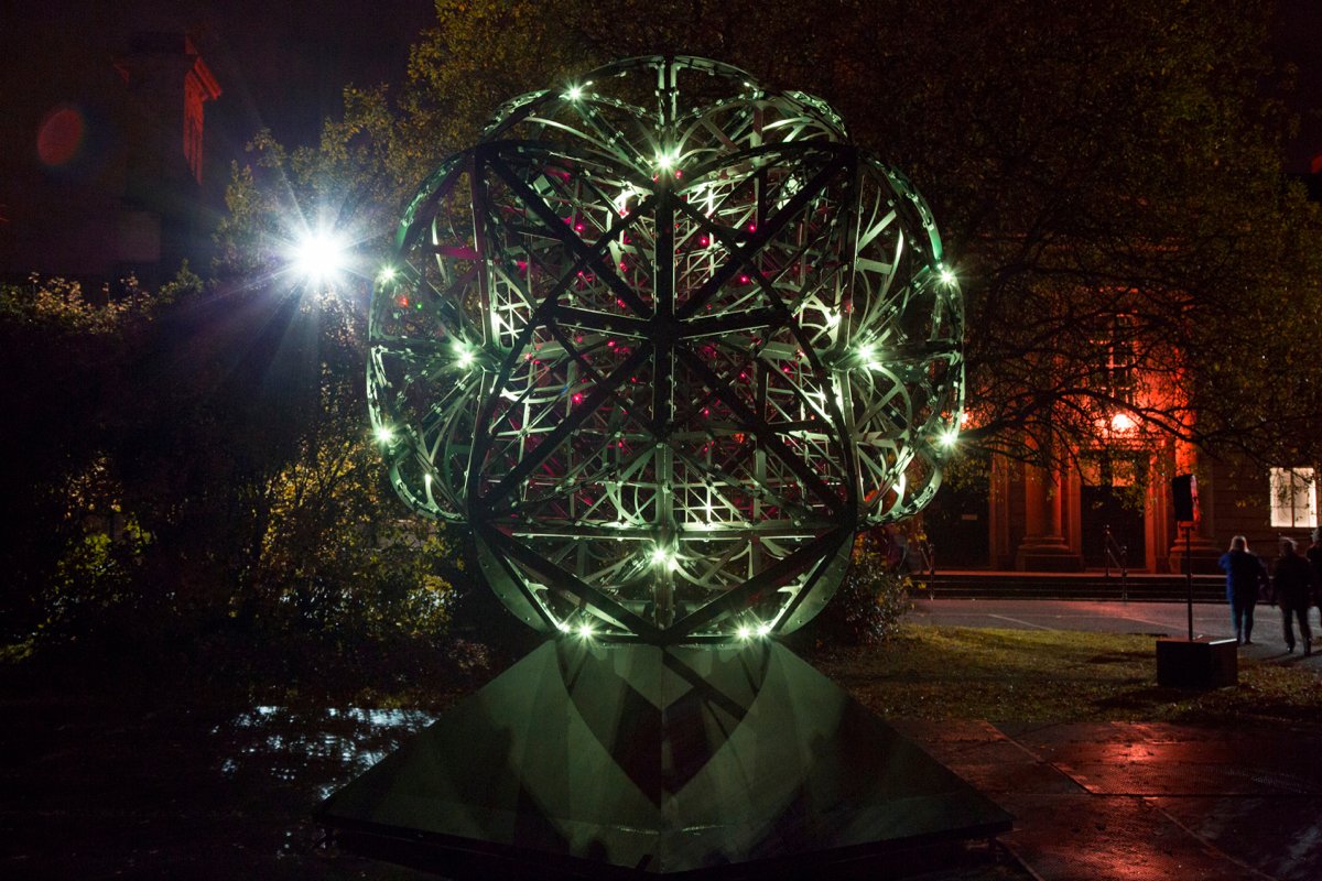 Installed at Crown Court Gardens, Lumiere Festival, Durham, UK