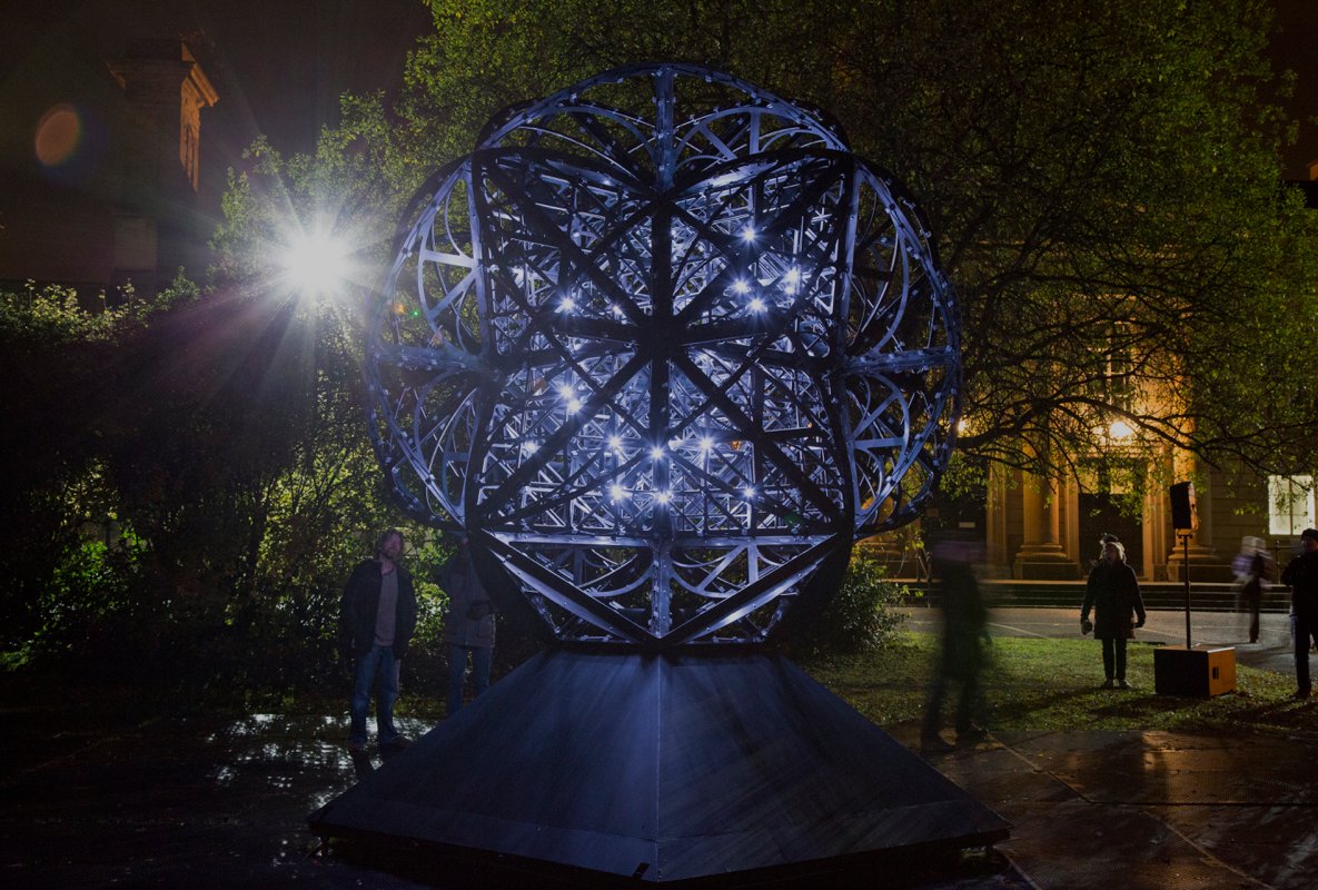 Installed at Crown Court Gardens, Lumiere Festival, Durham, UK