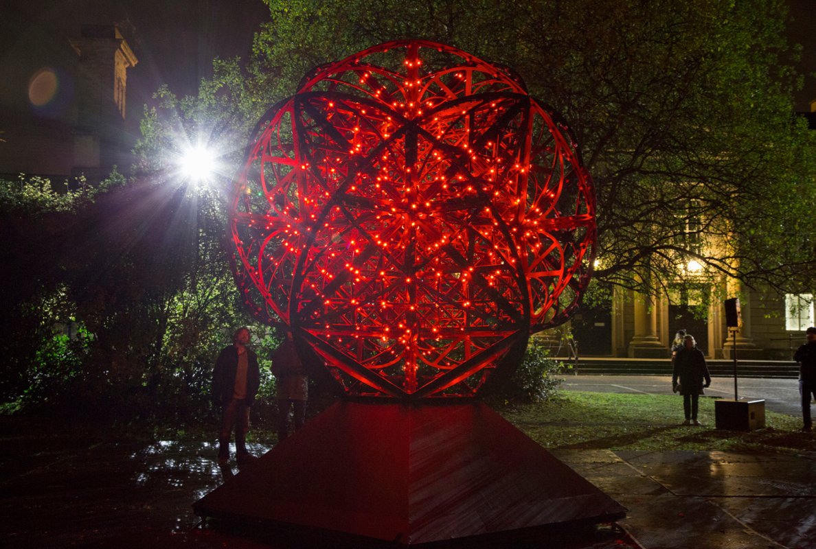 Installed at Crown Court Gardens, Lumiere Festival, Durham, UK