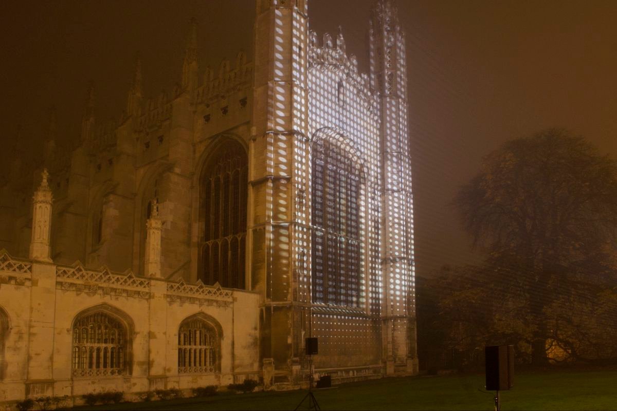 Plenum projected onto Kings College Chapel, Cambridge Music Festival, November 2012 1
