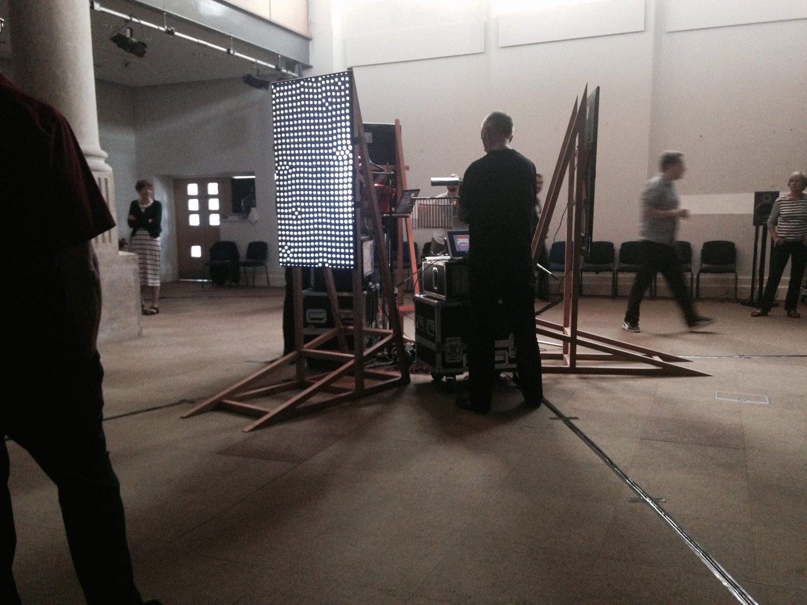 Screen version of Plenum being performed live at the Frome Fesitval July 2014 1