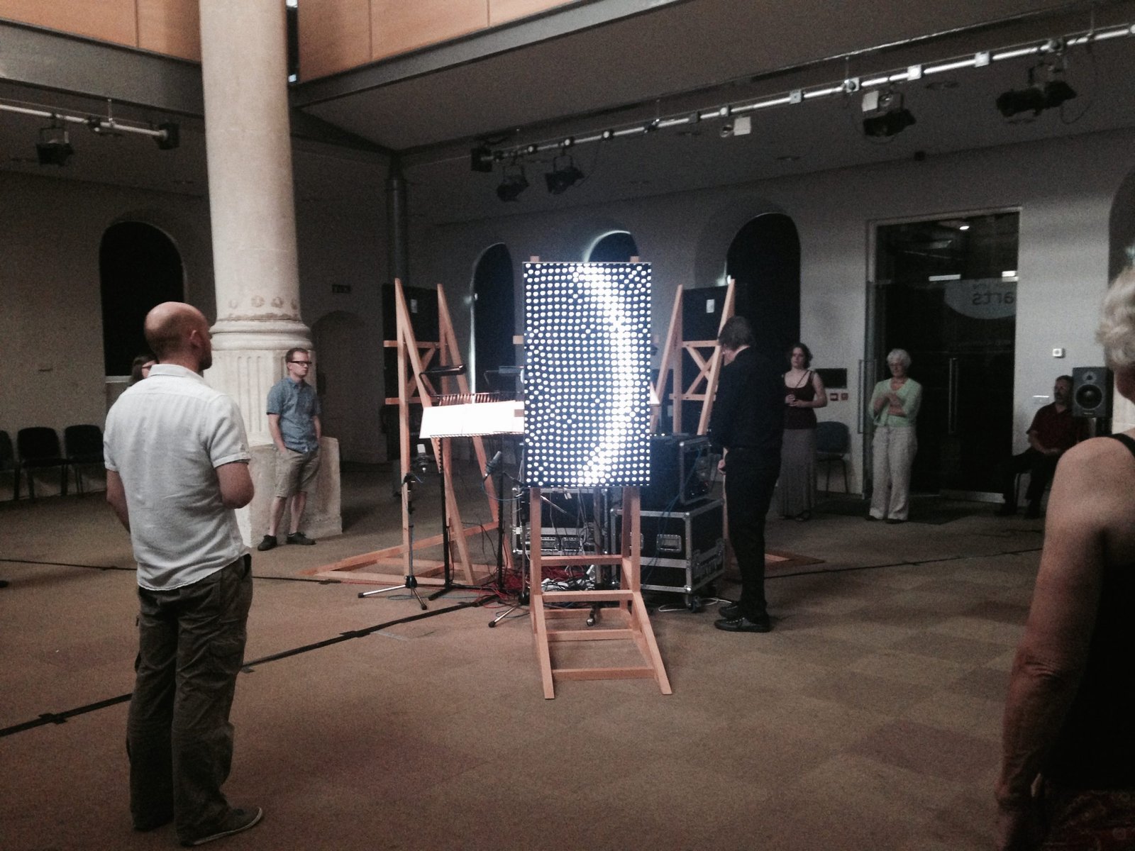 Screen version of Plenum being performed live at the Frome Fesitval July 2014 3