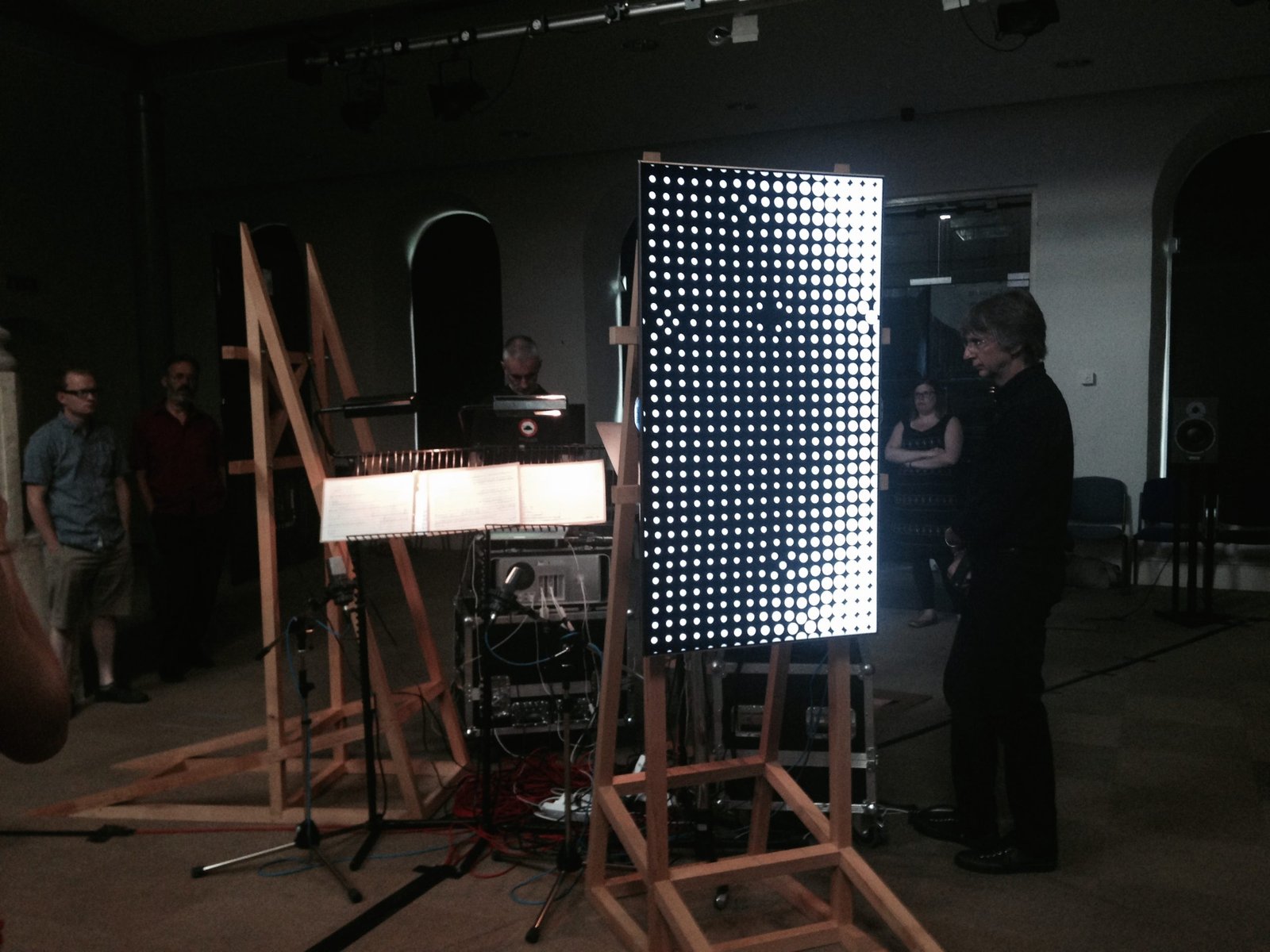 Screen version of Plenum being performed live at the Frome Fesitval July 2014